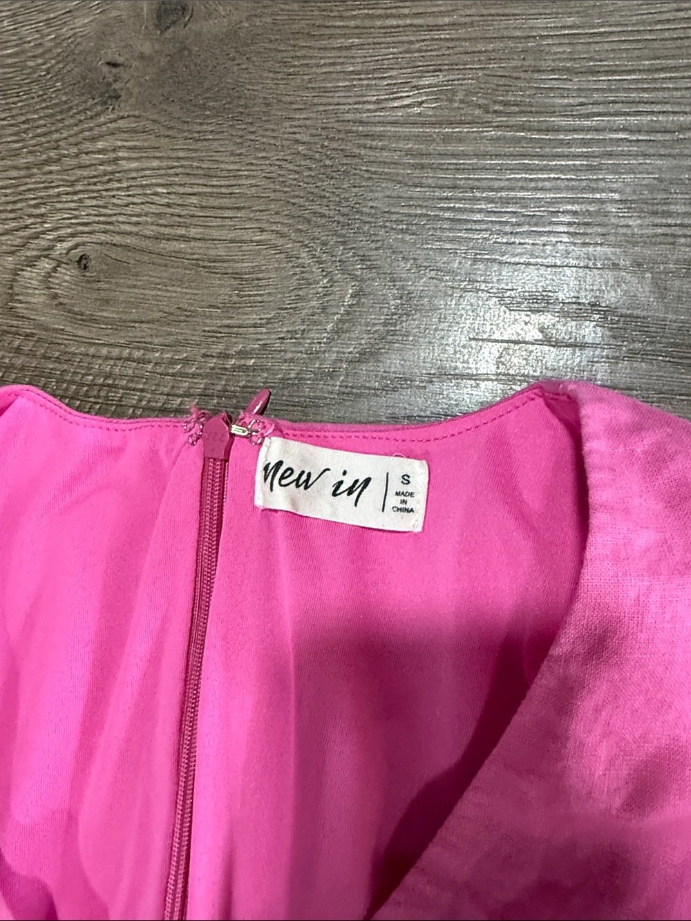 V-Neck Flutter Sleeve Midi Dress in Bright Pink - Picture 3 of 3